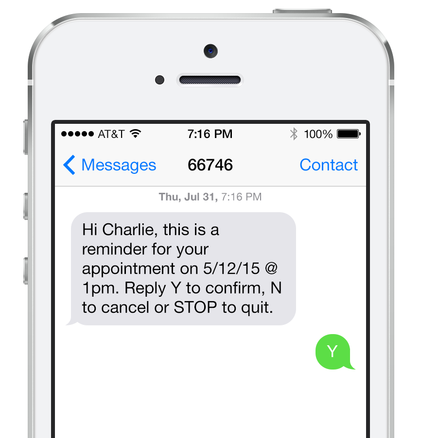 Appointment Reminder Text Example